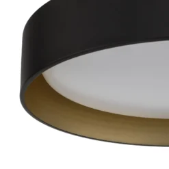 Lindby LED-Deckenlampe Gracjan, schwarz, Metall, CCT, Ø45cm
