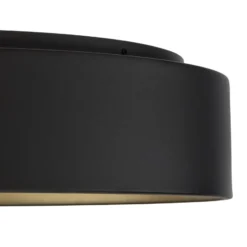 Lindby LED-Deckenlampe Gracjan, schwarz, Metall, CCT, Ø45cm