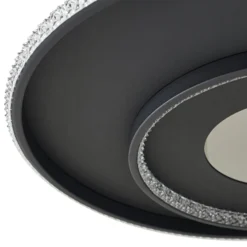 Lindby LED-Deckenlampe Inessa, Ø 51cm, schwarz, CCT, dimmbar