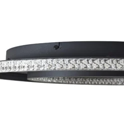 Lindby LED-Deckenlampe Inessa, Ø 51cm, schwarz, CCT, dimmbar