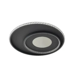 Lindby LED-Deckenlampe Inessa, Ø 51cm, schwarz, CCT, dimmbar