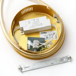 Lindby LED-Deckenlampe Joline, Ø 45 cm, goldfarben, Metall