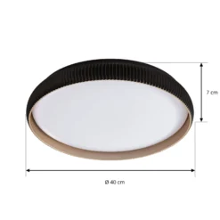 Lindby LED-Deckenlampe Jovian, schwarz, Ø 40cm, CCT, dimmbar