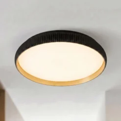 Lindby LED-Deckenlampe Jovian, schwarz, Ø 40cm, CCT, dimmbar