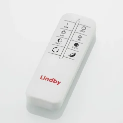 Lindby LED-Deckenlampe Lanira, Ø 60 cm, Holz, Remote, CCT