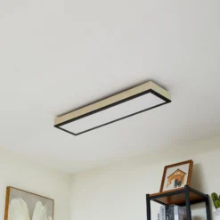 Lindby LED-Deckenlampe Laviona, CCT, dimmbar, Beton, 80 cm