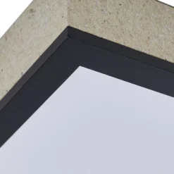 Lindby LED-Deckenlampe Laviona, CCT, dimmbar, Beton, 80 cm