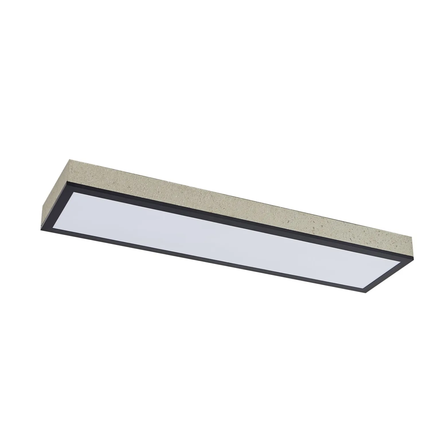 Lindby LED-Deckenlampe Laviona, CCT, dimmbar, Beton, 80 cm