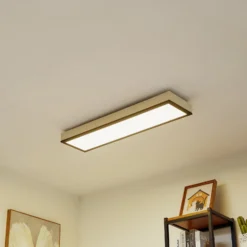 Lindby LED-Deckenlampe Laviona, CCT, dimmbar, Beton, 80 cm