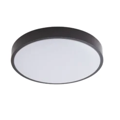 Lindby LED-Deckenlampe Medon, Ø 38 cm, schwarz, IP44, Metall