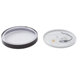 Lindby LED-Deckenlampe Medon, Ø 38 cm, schwarz, IP44, Metall