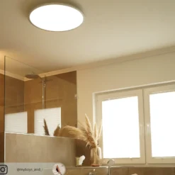 Lindby LED-Deckenlampe Narima, CCT, Ø 60 cm, silber