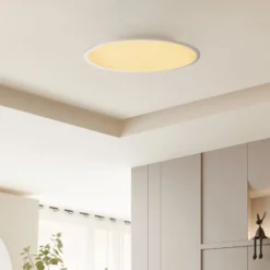 Lindby LED-Deckenlampe Narima, CCT, Ø 60 cm, silber