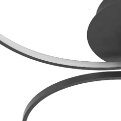 Lindby LED-Deckenlampe Rayk, schwarz, Metall, 77 cm, dimmbar