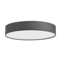 Lindby LED-Deckenlampe Saira, Ø 40 cm, grau, Textil