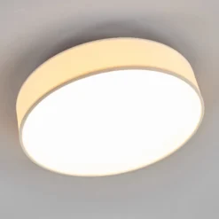 Lindby LED-Deckenlampe Saira, Ø 30 cm, weiß, Textil