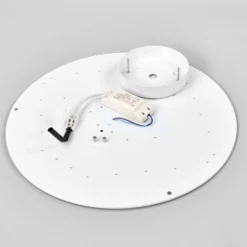 Lindby LED-Deckenlampe Saira, Ø 50 cm, weiß, Textil
