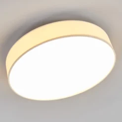 Lindby LED-Deckenlampe Saira, Ø 40 cm, weiß, Textil