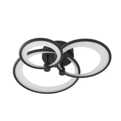 Lindby LED-Deckenlampe Sorma, schwarz, CCT, dimmbar