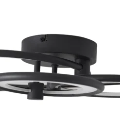 Lindby LED-Deckenlampe Sorma, schwarz, CCT, dimmbar