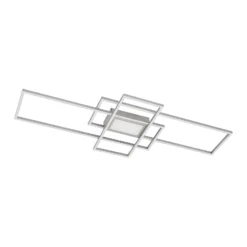 Lindby LED-Deckenleuchte Caitlin, nickel, CCT, Fernbedienung