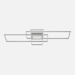 Lindby LED-Deckenleuchte Caitlin, nickel, CCT, Fernbedienung