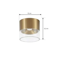 Lindby LED-Deckenleuchte Dalila, gold, Ø 10 cm, Aluminium