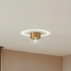 Lindby LED-Deckenleuchte Dalila, gold, Ø 10 cm, Aluminium