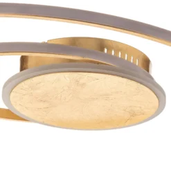 Lindby LED-Deckenleuchte Dorle, Ø 60 cm, gold, Aluminium