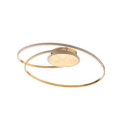 Lindby LED-Deckenleuchte Dorle, Ø 60 cm, gold, Aluminium