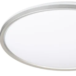 Lindby LED-Deckenleuchte Edmund, silber, Ø 39 cm, CCT, IP44