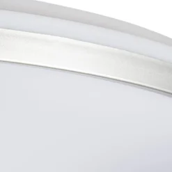 Lindby LED-Deckenleuchte Edmund, silber, Ø 39 cm, CCT, IP44