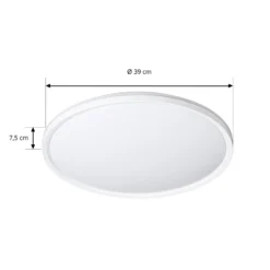 Lindby LED-Deckenleuchte Edmund, weiß, Ø 39 cm, CCT, IP44