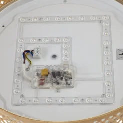 Lindby LED-Deckenleuchte Eilif, Bambus, Ø 40 cm