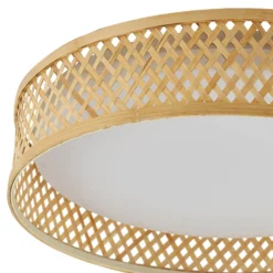 Lindby LED-Deckenleuchte Eilif, Bambus, Ø 40 cm