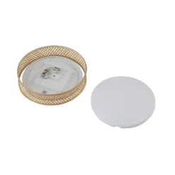 Lindby LED-Deckenleuchte Eilif, Bambus, Ø 40 cm