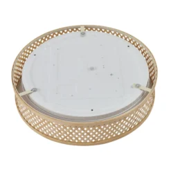 Lindby LED-Deckenleuchte Eilif, Bambus, Ø 40 cm
