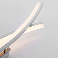 Lindby LED-Deckenleuchte Elarit, chromfarben, 104cm, dimmbar