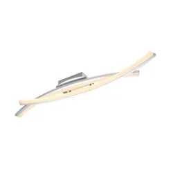 Lindby LED-Deckenleuchte Elarit, chromfarben, 104cm, dimmbar