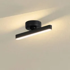 Lindby LED-Deckenleuchte Eldrin, 1-flg., schwarz,Lichtleiste