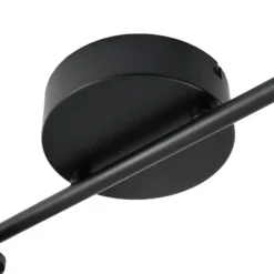 Lindby LED-Deckenleuchte Eldrin, 2-flg., schwarz,Lichtleiste