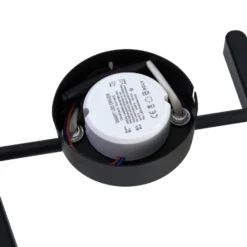 Lindby LED-Deckenleuchte Eldrin, 2-flg., schwarz,Lichtleiste