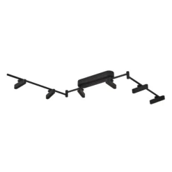 Lindby LED-Deckenleuchte Eldrin, 6-flg., schwarz,Lichtpunkte