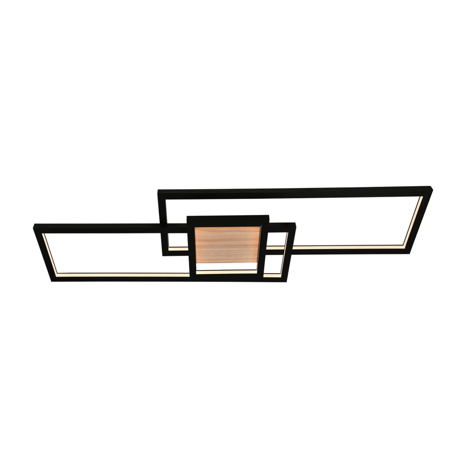 Lindby LED-Deckenleuchte Emiljan, schwarz, Metall, dimmbar