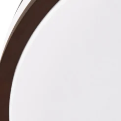 Lindby LED-Deckenleuchte Emiva, Ø 40 cm, Holz dunkel, CCT