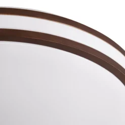 Lindby LED-Deckenleuchte Emiva, Ø 40 cm, Holz dunkel, CCT