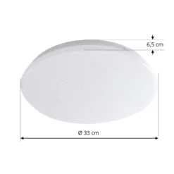 Lindby LED-Deckenleuchte Eovi, Ø 33 cm, weiß, 4.000 K