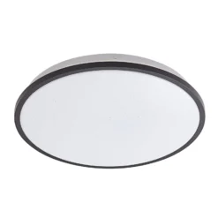 Lindby LED-Deckenleuchte Glane, Ø 38 cm, schwarz/weiß, IP44