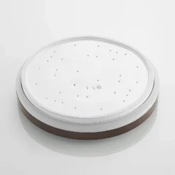 Lindby LED-Deckenleuchte Hudsona, Ø 49 cm, Holz, braun