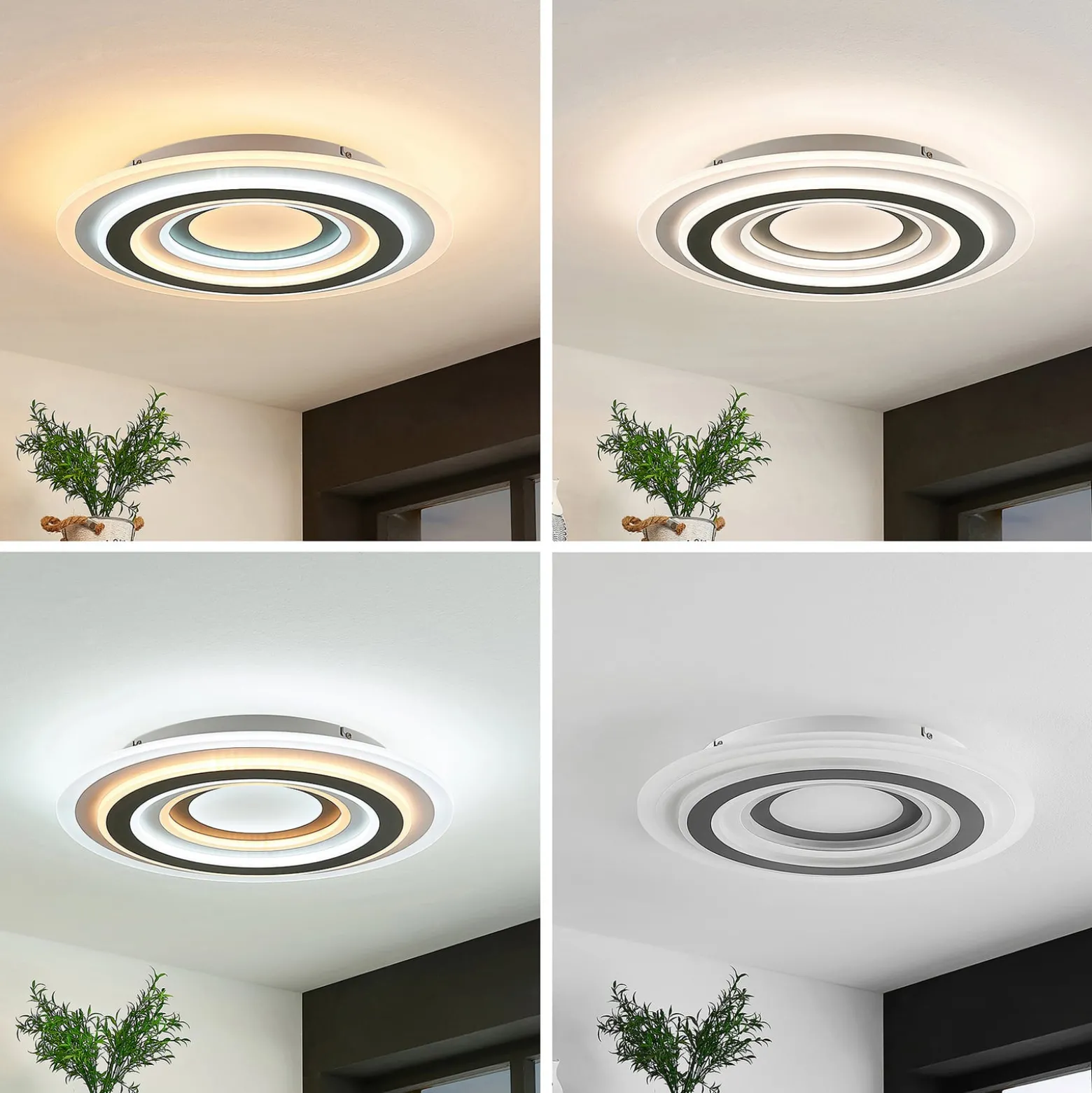 Lindby LED-Deckenleuchte Jazmina, 50 cm, CCT, Fernbedienung